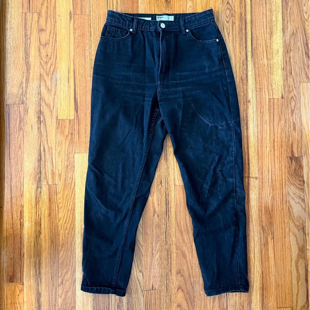 Bershka Womens Mom Jeans Black